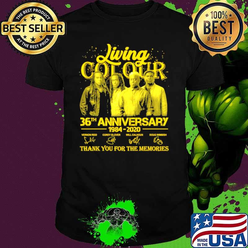 Living Cot Our 36th Anniversary 1984 2020 Signatures Thank You For The Memories Shirt