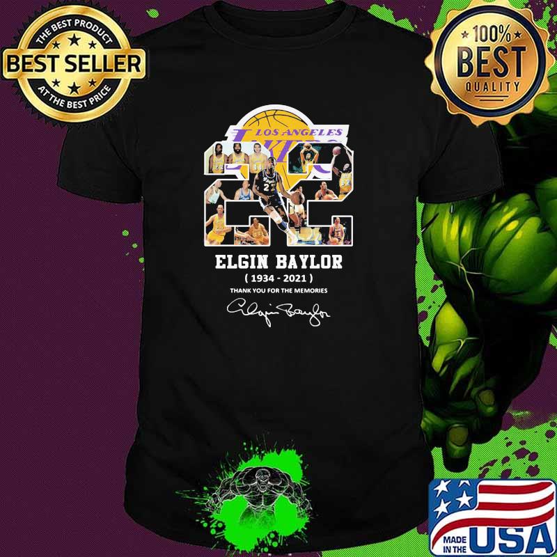 Los Angeles Lakers Elgin Baylor 1934 2021 Thank You For The Memories Signature Shirt