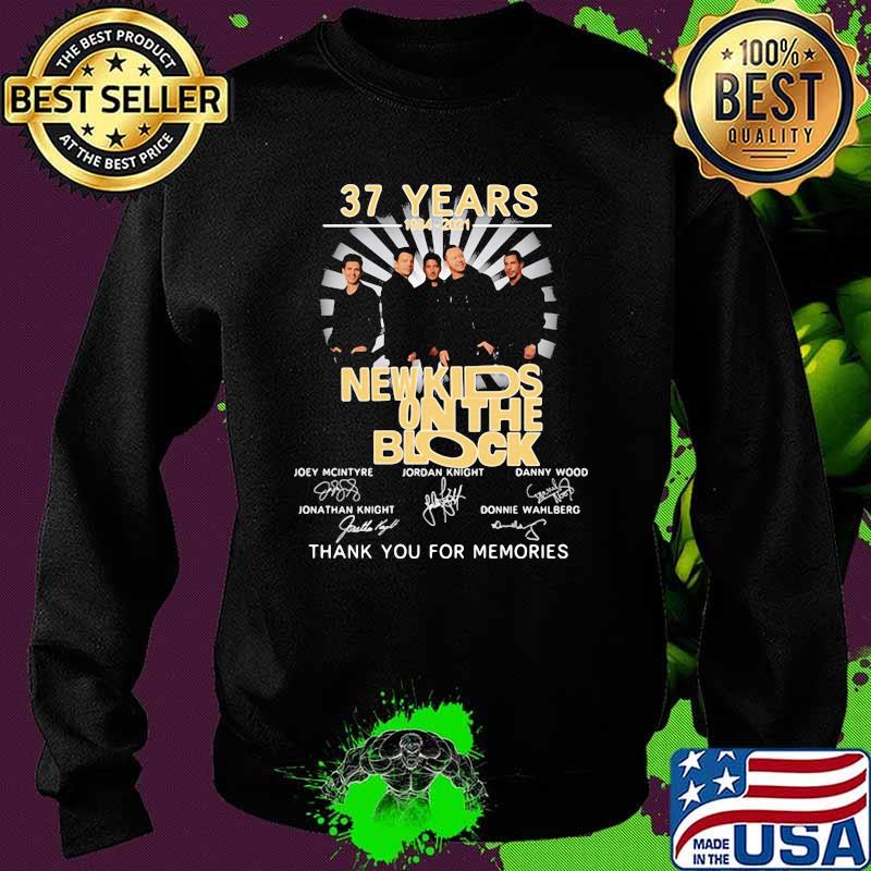 37 Years 1984 2021 New Kids On The Block Thank You For The Memories Signature Shirt Sweater 37 Years 1984 2021 New Kids On The Block Thank You For The Memories Signature Shirt Sweater
