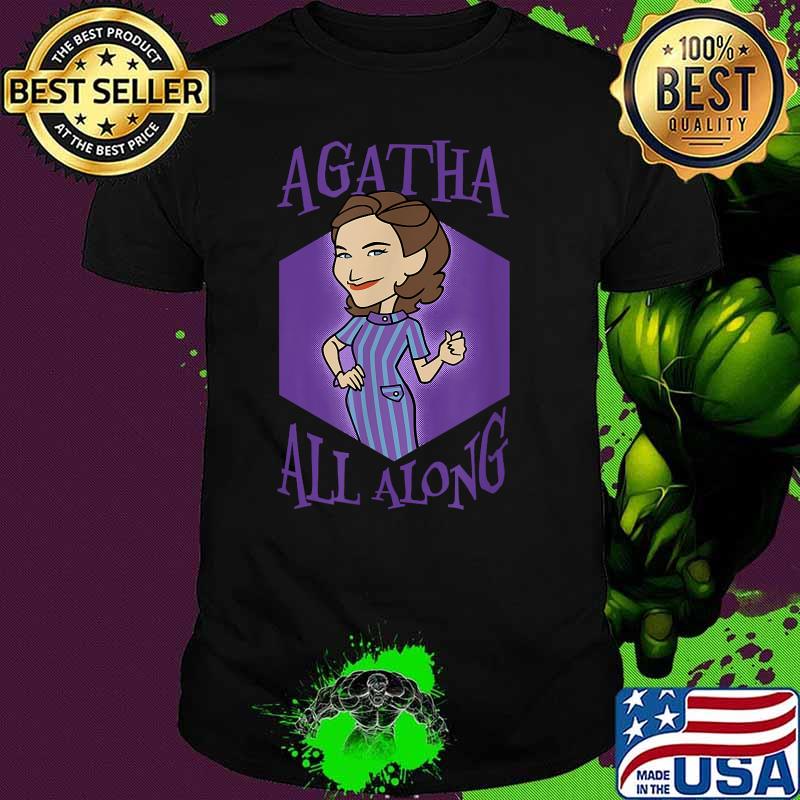 Marvel Wandavision Agatha All Along Purple Portrait Shirt Marvel Wandavision Agatha All Along Purple Portrait Shirt