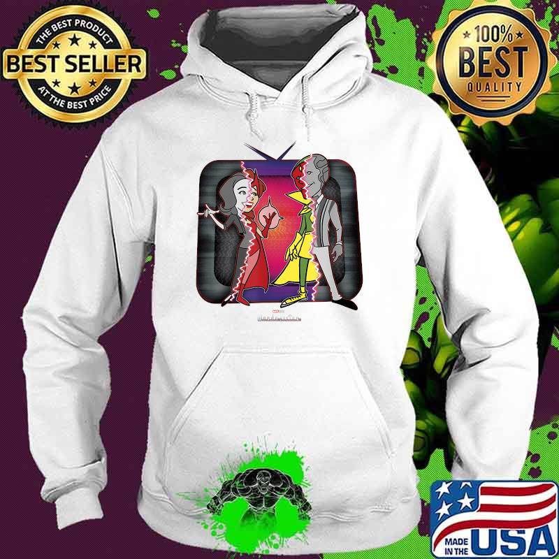 Marvel Wandavision Halloween Retro Cartoon Glitch Shirt Hoodie Marvel Wandavision Halloween Retro Cartoon Glitch Shirt Hoodie