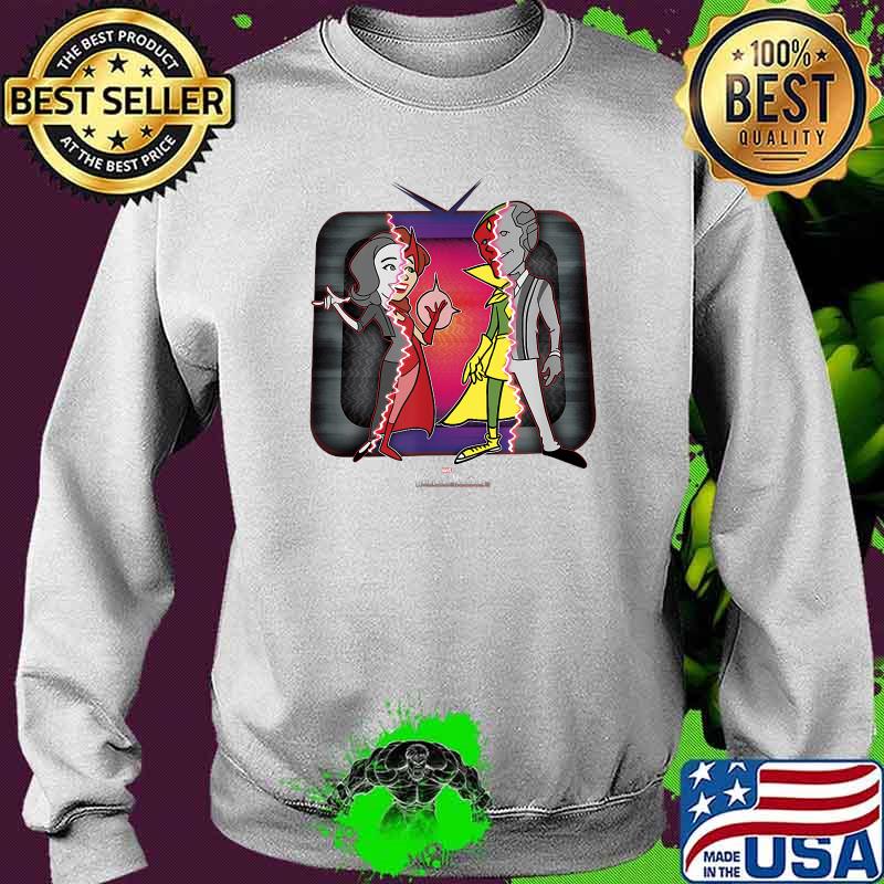 Marvel Wandavision Halloween Retro Cartoon Glitch Shirt Sweater Marvel Wandavision Halloween Retro Cartoon Glitch Shirt Sweater