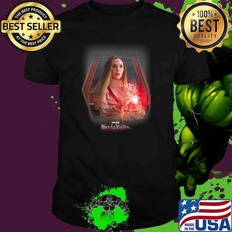 Marvel Wandavision Red Scarlet Glitch Portrait Shirt