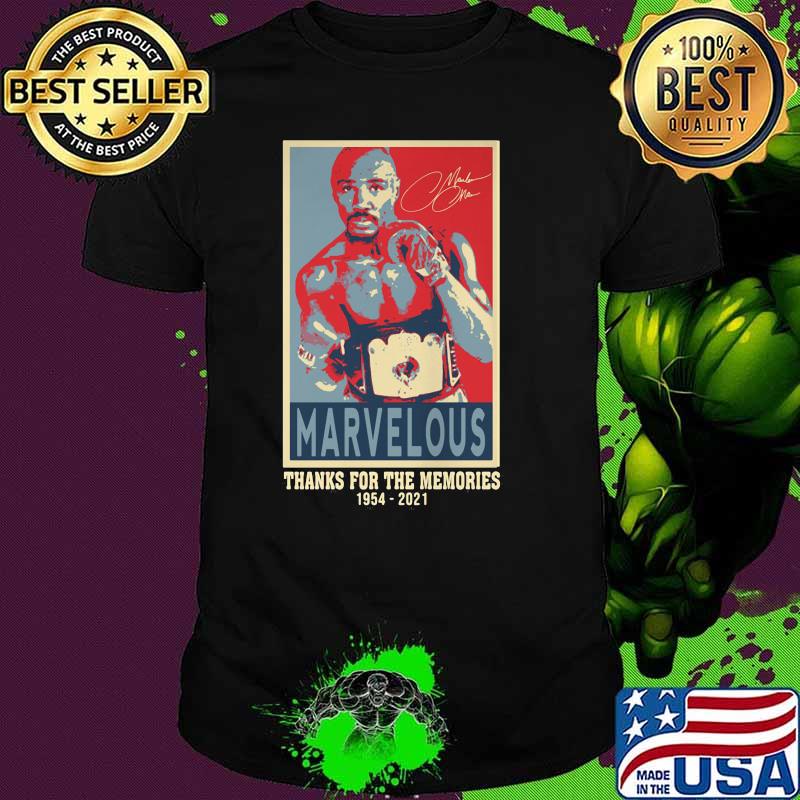 Marvelous Hagler Thanks For The Memories 1954 2021 Signature Retro Shirt