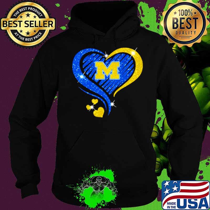 Michigan Wolverines Football Heart Diamond Shirt Hoodie Michigan Wolverines Football Heart Diamond Shirt Hoodie