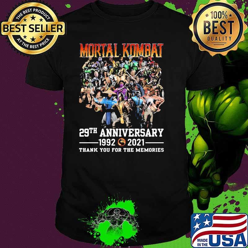 Mortal Kombat 29th Anniversary 1992 2021 Thank You For The Memories Shirt