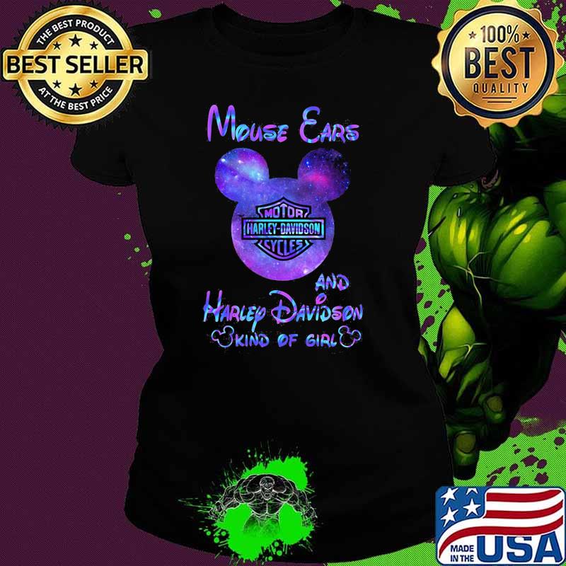 Mouse Cars And Harlep Davidson Kind Of Girl Disney Shirt Ladies tee Mouse Cars And Harlep Davidson Kind Of Girl Disney Shirt Ladies tee