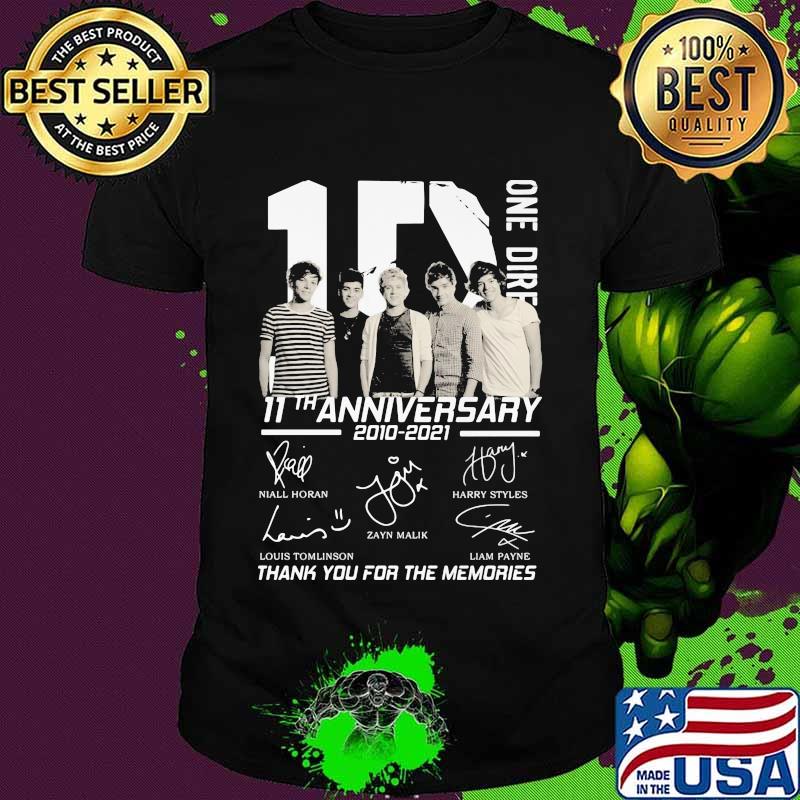 One Direction 11th Anniversary 2010 2021 Thank You For The Memories Shirt