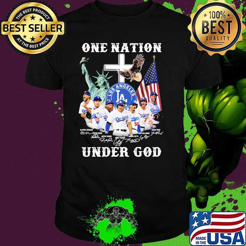 One Nation Under God American Flag Team Los Angeles Signature Shirt