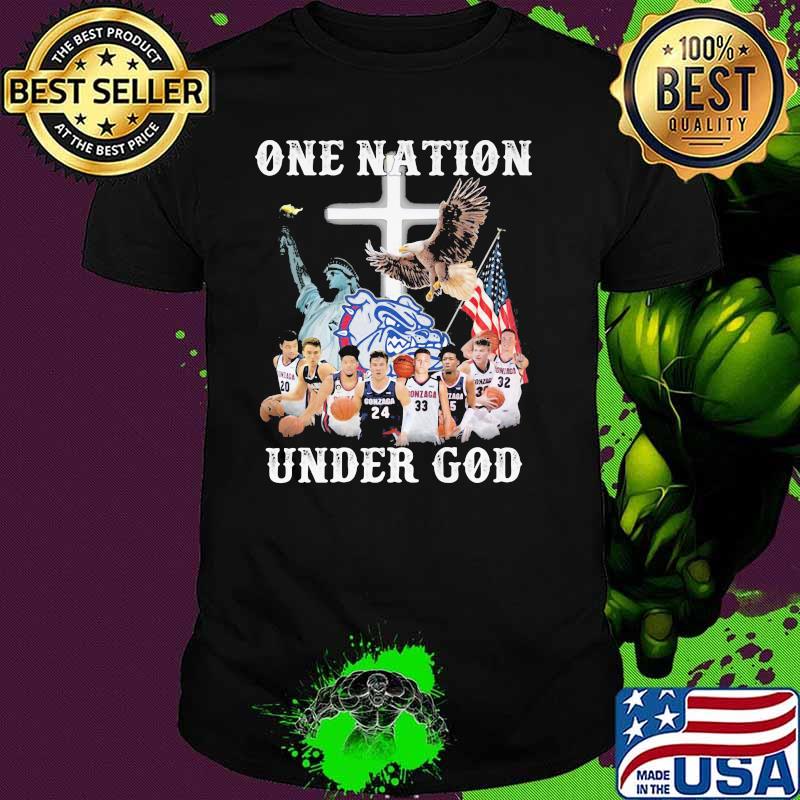 One Nation Under God Gonzaga Bulldogs Undefeated Basketball Shirt