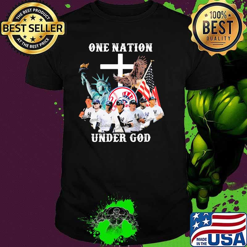 One Nation Under God New York Yankees Football Flag Eagles Shirt