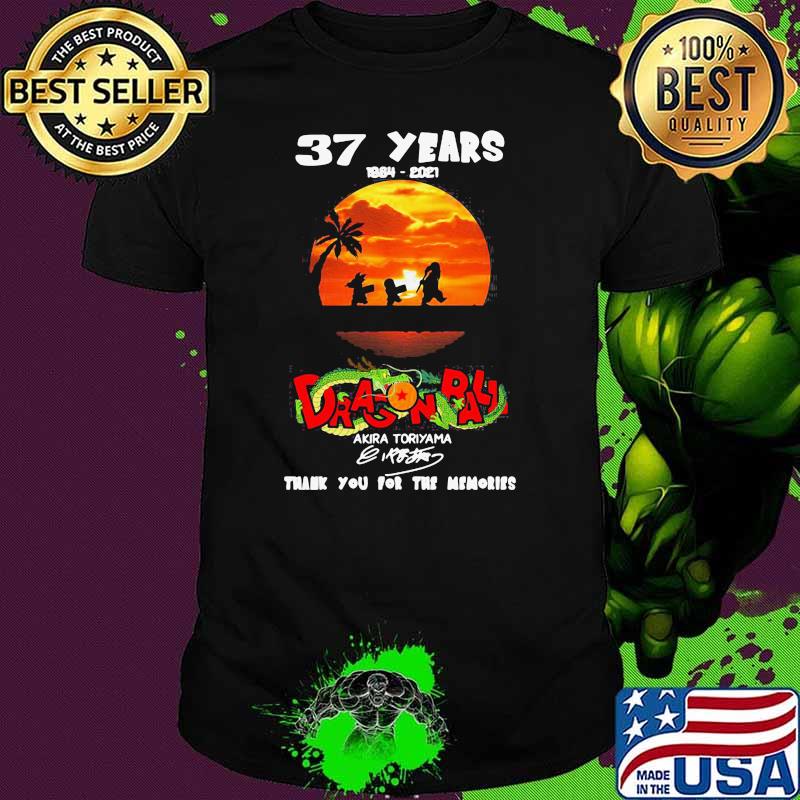 Pretty 37 Years 1984-2021 Dragon Ball Akira Toriyama Signature Shirt