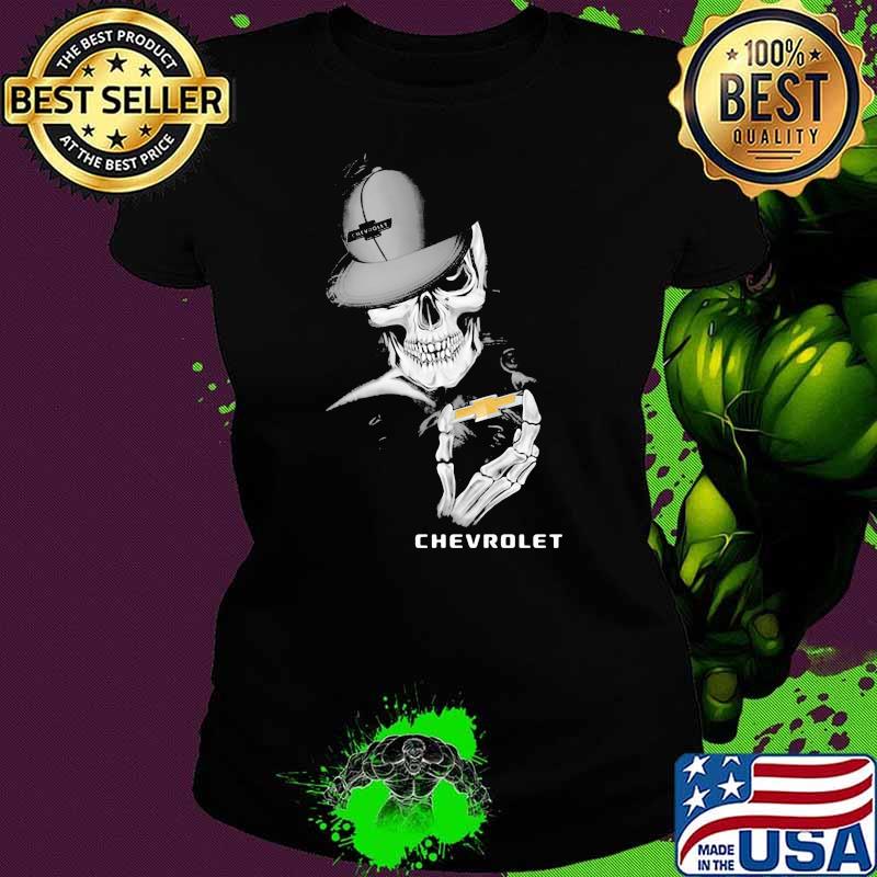 Punisher Skull Logo With Chevrolet Car Shirt Ladies tee Punisher Skull Logo With Chevrolet Car Shirt Ladies tee