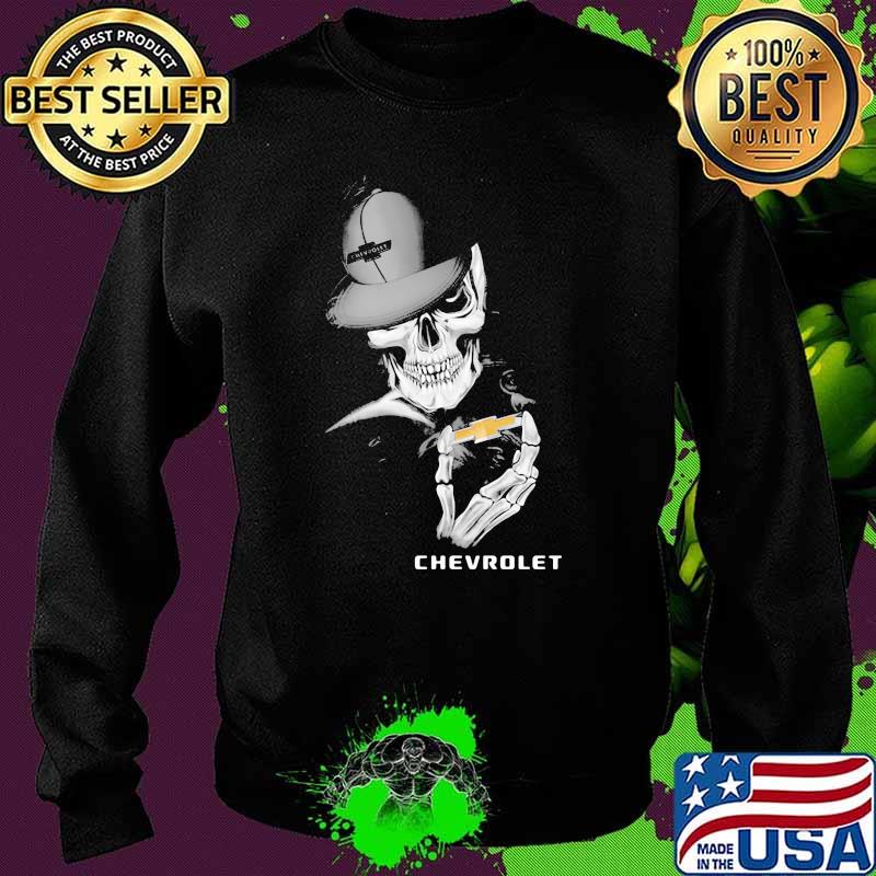 Punisher Skull Logo With Chevrolet Car Shirt Sweater Punisher Skull Logo With Chevrolet Car Shirt Sweater