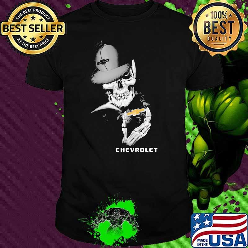 Punisher Skull Logo With Chevrolet Car Shirt