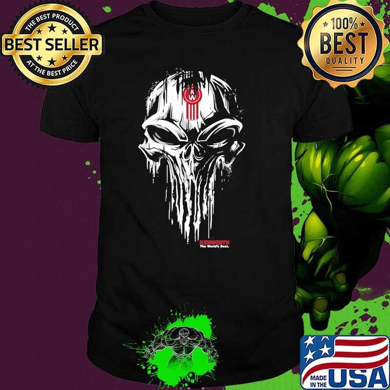 Punisher Skull With Kenworth Car Logo Shirt