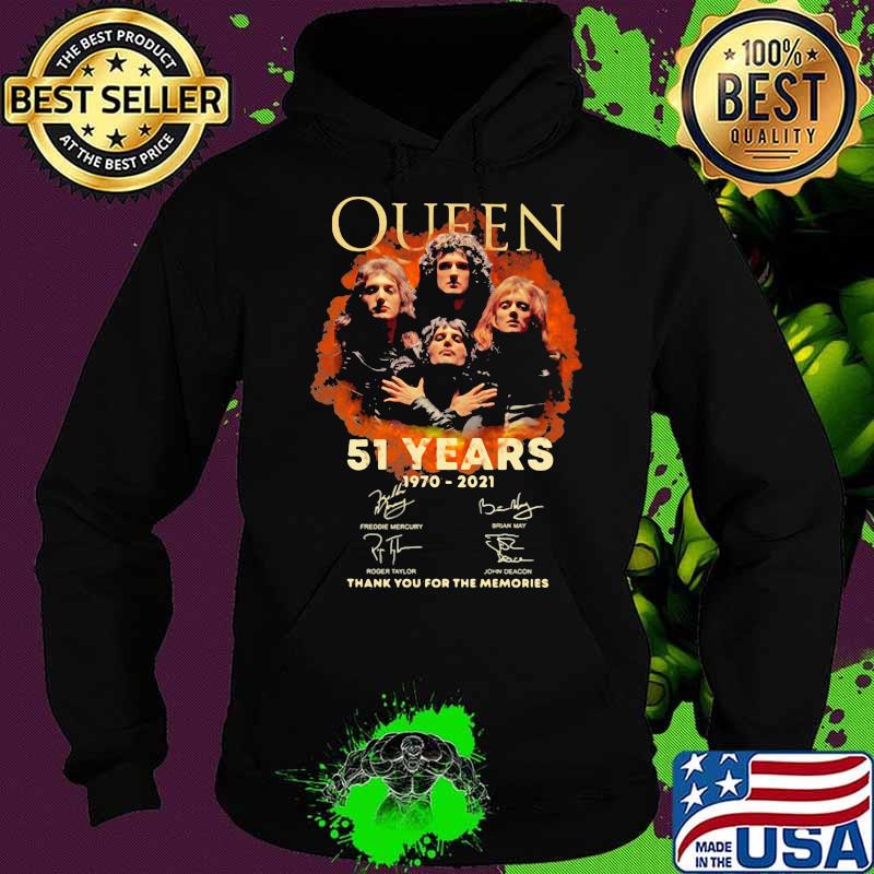 Queen 51 Years 1970 2021 Thank You For The Memories Signature Shirt Hoodie Queen 51 Years 1970 2021 Thank You For The Memories Signature Shirt Hoodie
