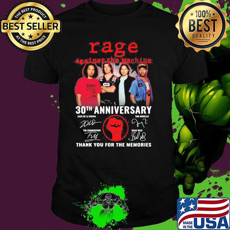 Rage Against The Machine 30th Anniversary Thank You For The Memories Signature Shirt
