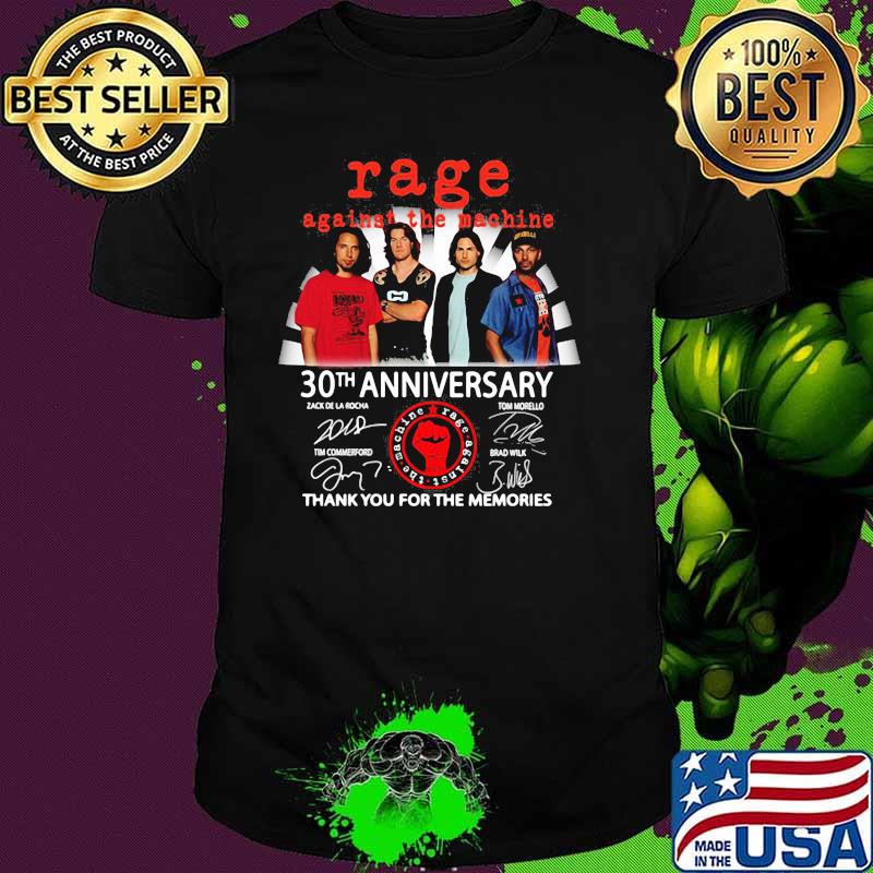 Rage Against The Machine 30th Anniversary Thank You For The Memories Signatures Shirt