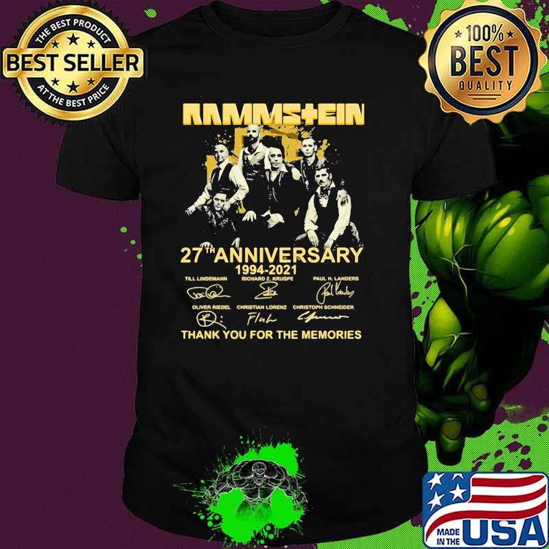 Rammstein 27th Anniversary 1994 2021 Thank You For The Memories Signature Shirt