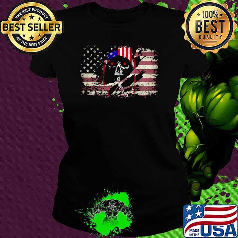 Skull American flag Ladies tee Skull American flag Ladies tee
