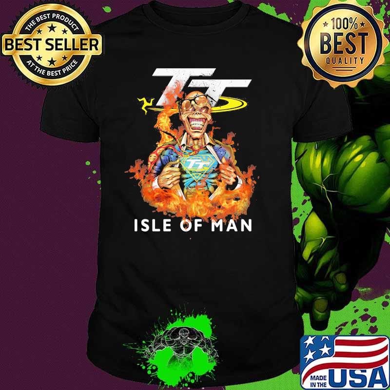 Skull Superman With Logo Isle Of Man Fire Shirt
