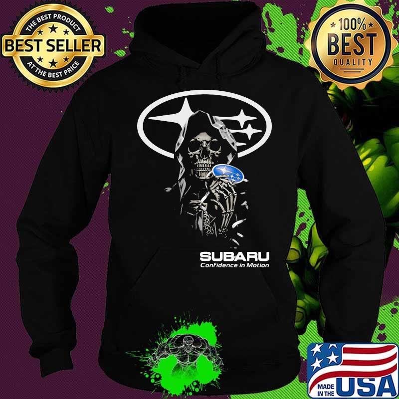 Skull With Logo Subaru Confidence In Motion Shirt Hoodie Skull With Logo Subaru Confidence In Motion Shirt Hoodie