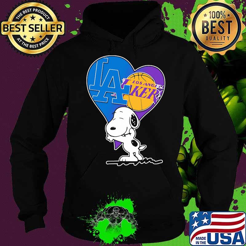 Snoopy Lover Los Angeles Lakers And Dodgers Shirt Hoodie Snoopy Lover Los Angeles Lakers And Dodgers Shirt Hoodie