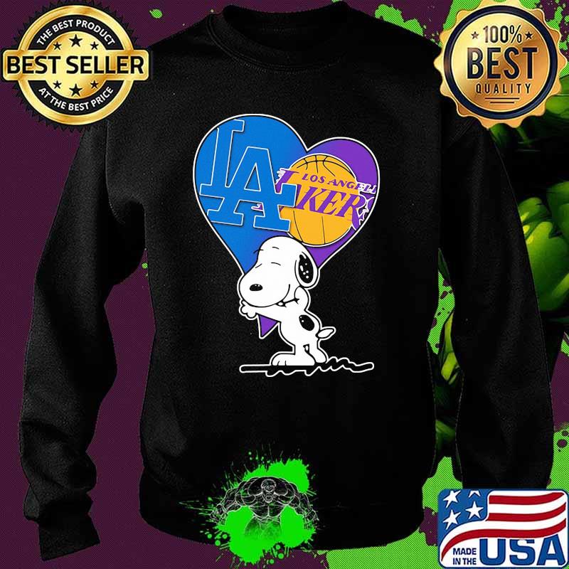 Snoopy Lover Los Angeles Lakers And Dodgers Shirt Sweater Snoopy Lover Los Angeles Lakers And Dodgers Shirt Sweater