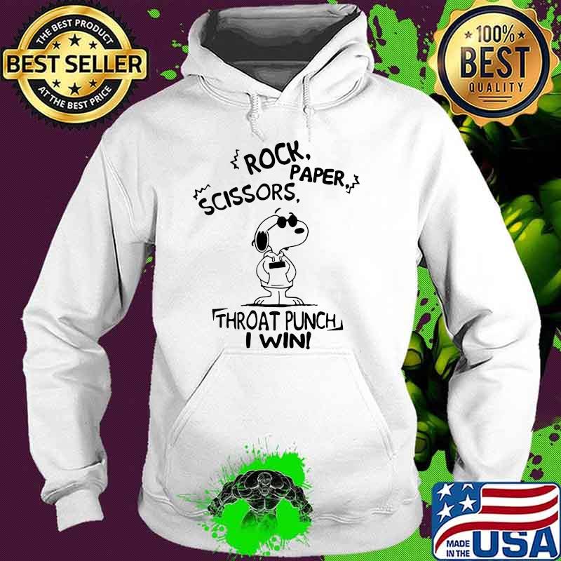 Snoopy Rock Paper Scissors Throat Punch I Win Shirt Hoodie Snoopy Rock Paper Scissors Throat Punch I Win Shirt Hoodie