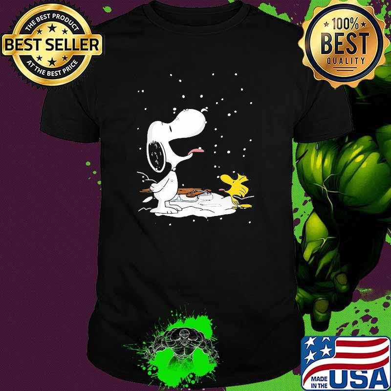 Snoopy Vs Woodstock Playing With Snow Shirt