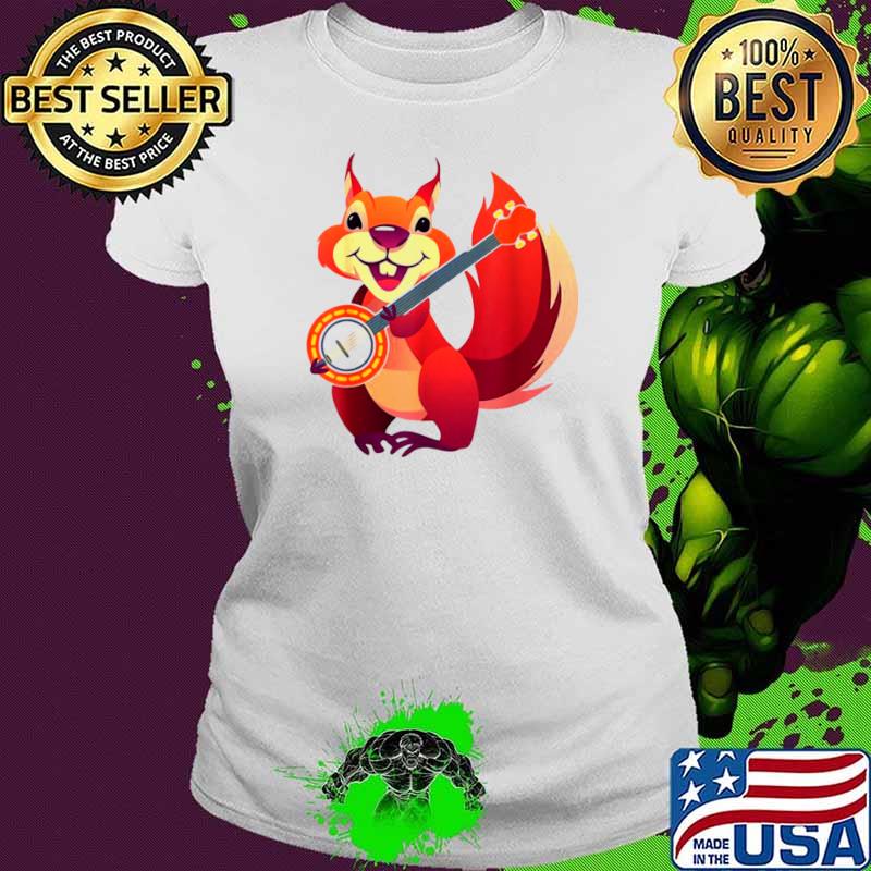 Squirrel Music Banjo Musician Rodent Small Animal Lover T Ladies tee Squirrel Music Banjo Musician Rodent Small Animal Lover T Ladies tee