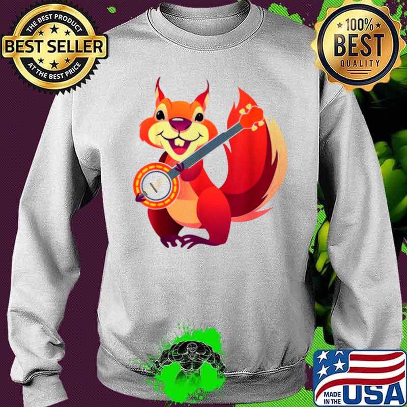 Squirrel Music Banjo Musician Rodent Small Animal Lover T Sweater Squirrel Music Banjo Musician Rodent Small Animal Lover T Sweater