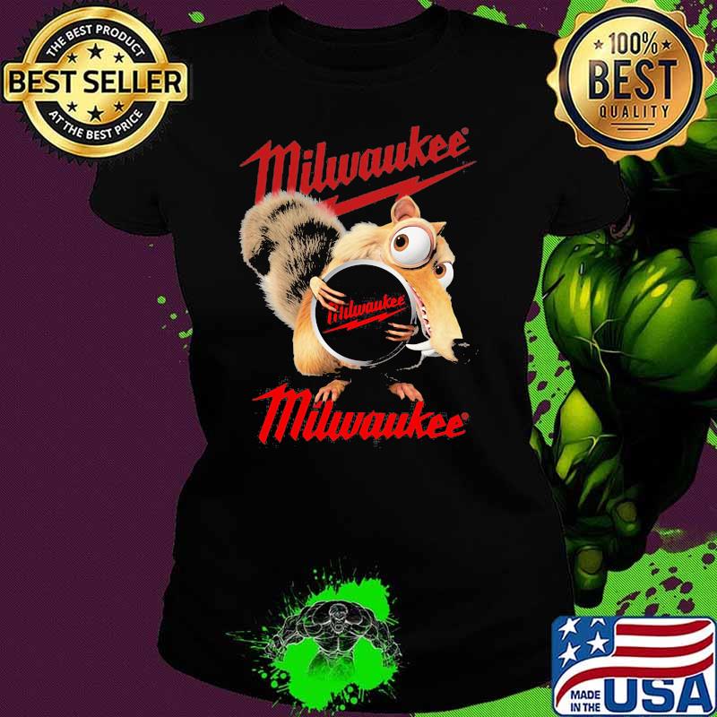 Squirrel W Nuts With Logo Milwaukee Shirt Ladies tee Squirrel W Nuts With Logo Milwaukee Shirt Ladies tee