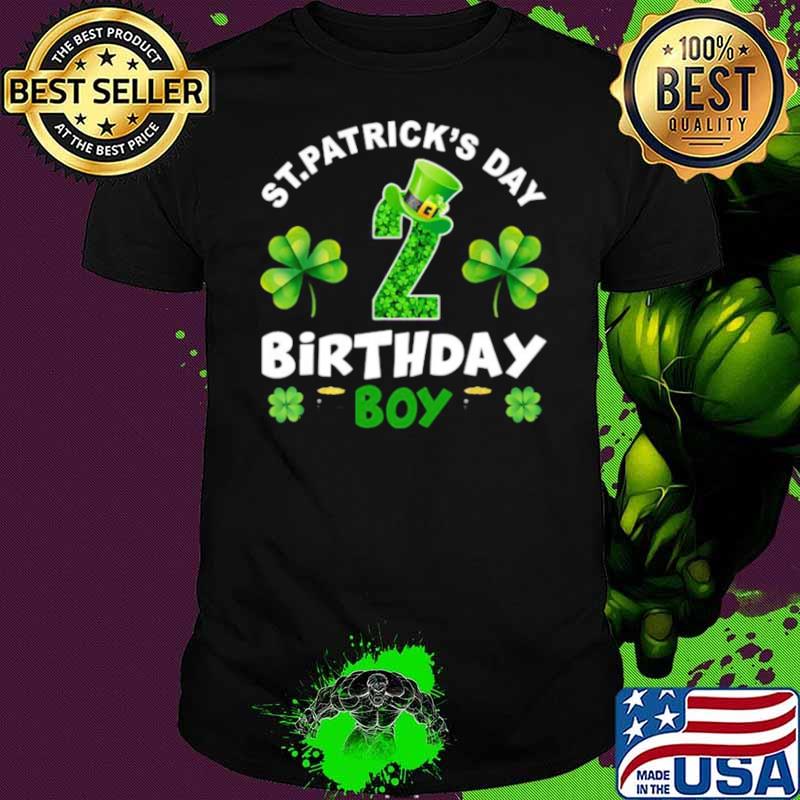 St Patrick’s Day 2 Years Old Birthday Boy 2nd Birthday Shirt