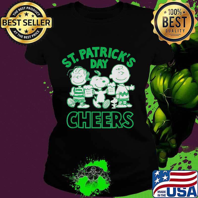 St Patricks Day Cheers Snoopy Charlie Shirt Ladies tee St Patricks Day Cheers Snoopy Charlie Shirt Ladies tee