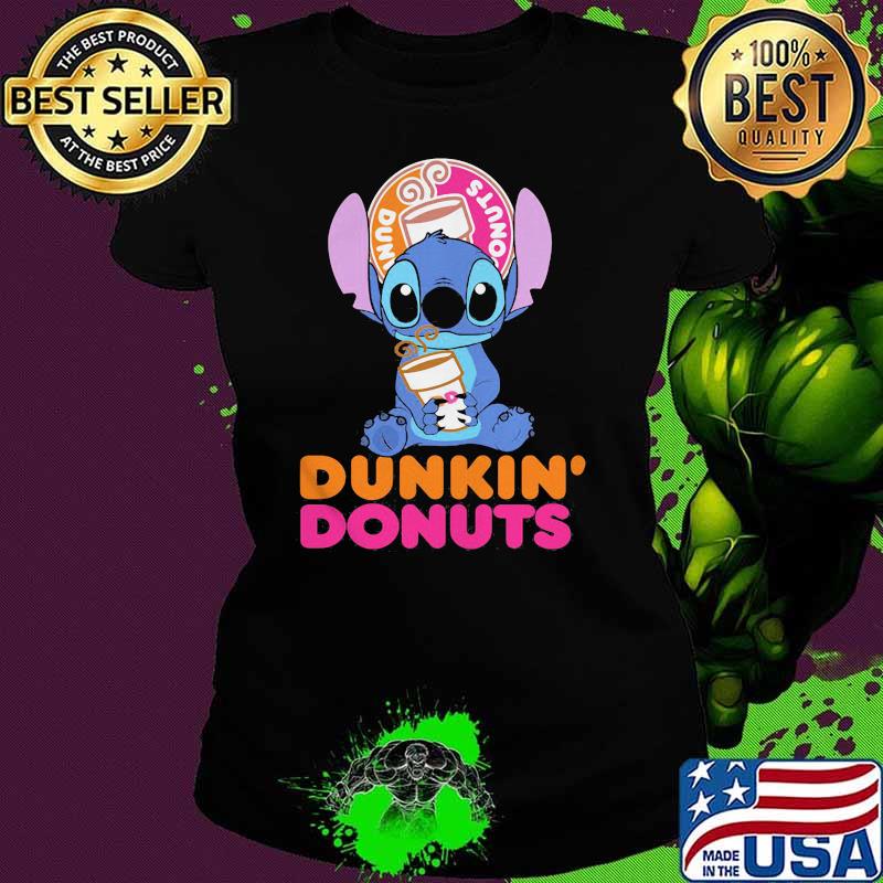 Stitch Drink Dunkin Donuts Shirt Ladies tee Stitch Drink Dunkin Donuts Shirt Ladies tee