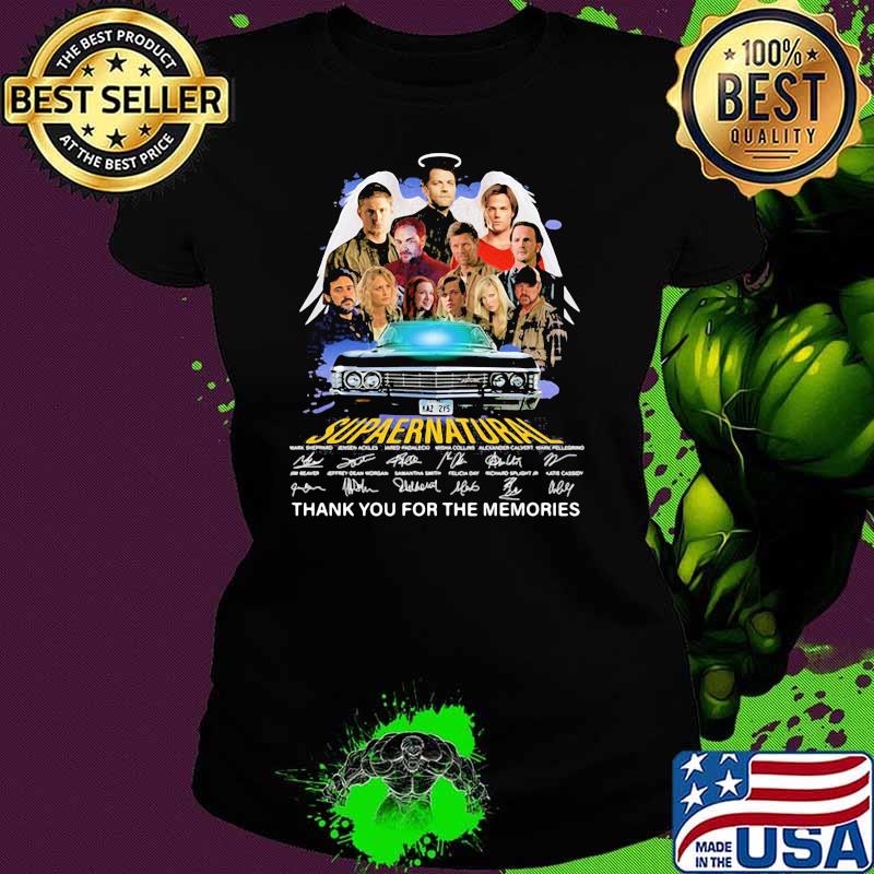 Supernatural Legends Thank You For The Memories Signature Shirt Ladies tee Supernatural Legends Thank You For The Memories Signature Shirt Ladies tee