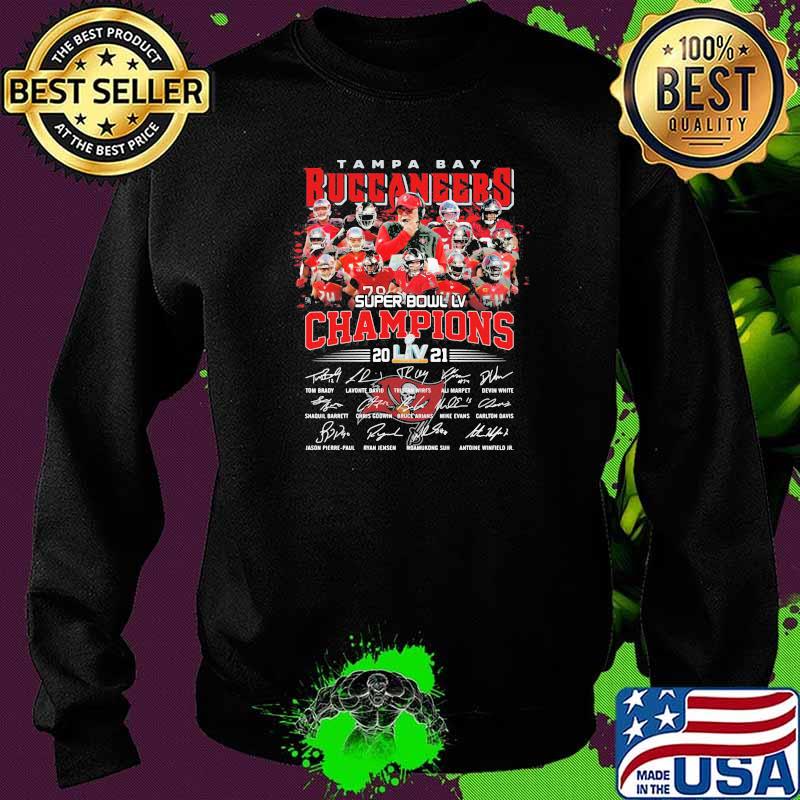 Tampa Buccaneers Super Bowl Lv Champions 2021 Signature Shirt Sweater Tampa Buccaneers Super Bowl Lv Champions 2021 Signature Shirt Sweater