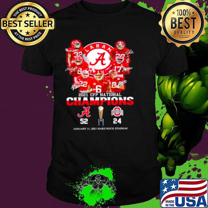 The Cfp National Champions 2021 Alabama Crimson Tide 52 24 Ohio State Buckeyes shirt