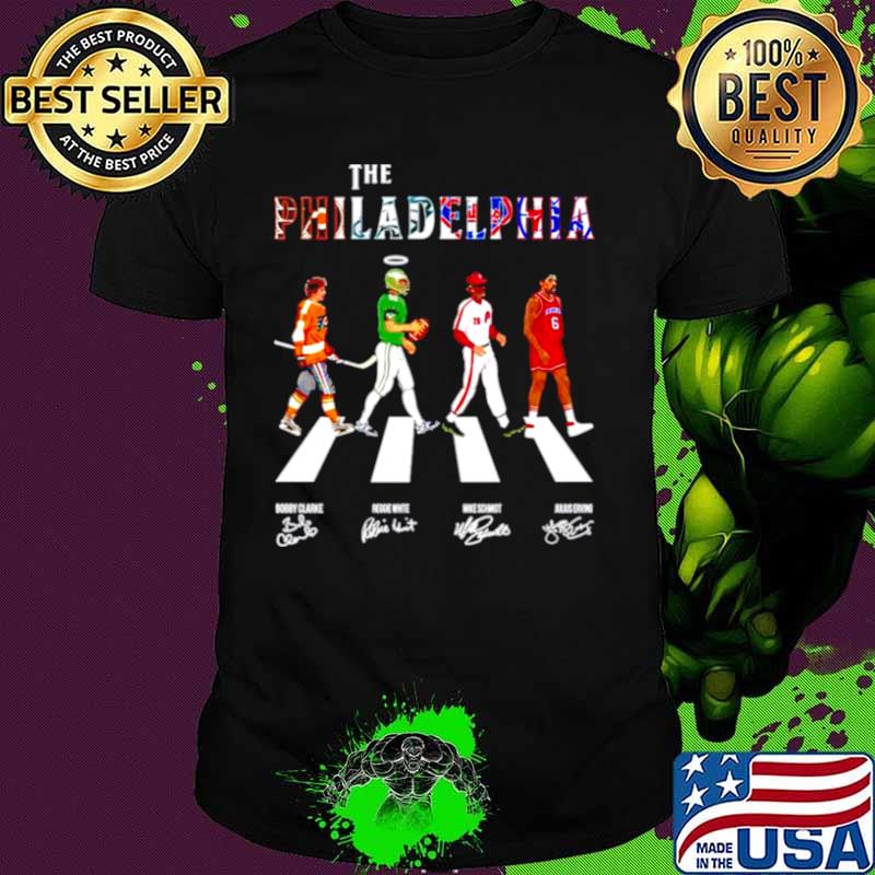 The philadelphia teams sport abbey road signatures shirt