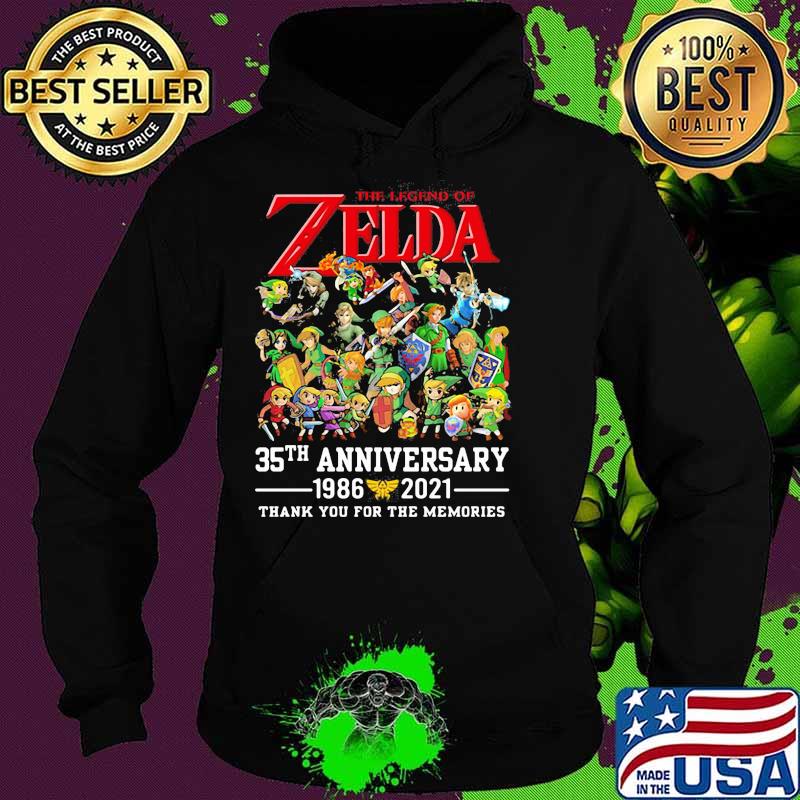 The Zelda 35th Anniversary 1986 2021 Thank You For The Memories Shirt Hoodie The Zelda 35th Anniversary 1986 2021 Thank You For The Memories Shirt Hoodie