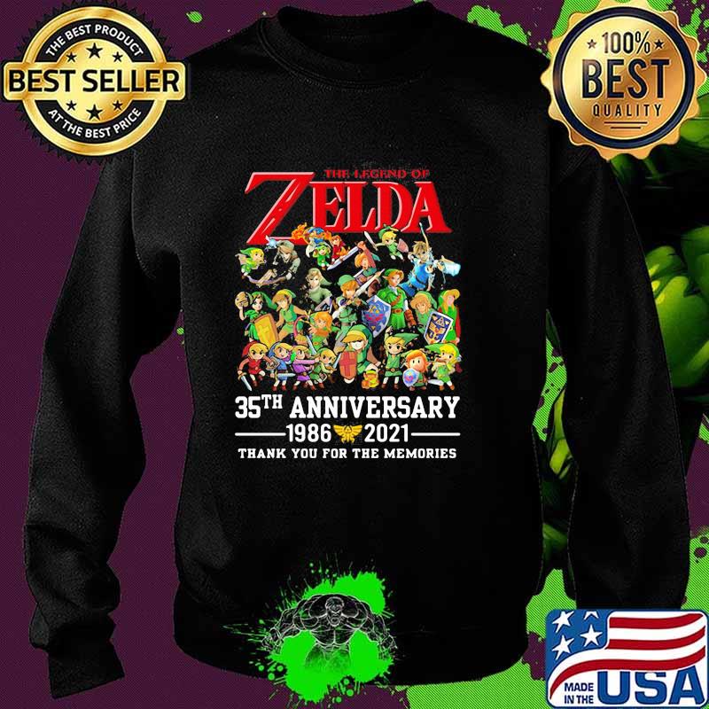 The Zelda 35th Anniversary 1986 2021 Thank You For The Memories Shirt Sweater The Zelda 35th Anniversary 1986 2021 Thank You For The Memories Shirt Sweater