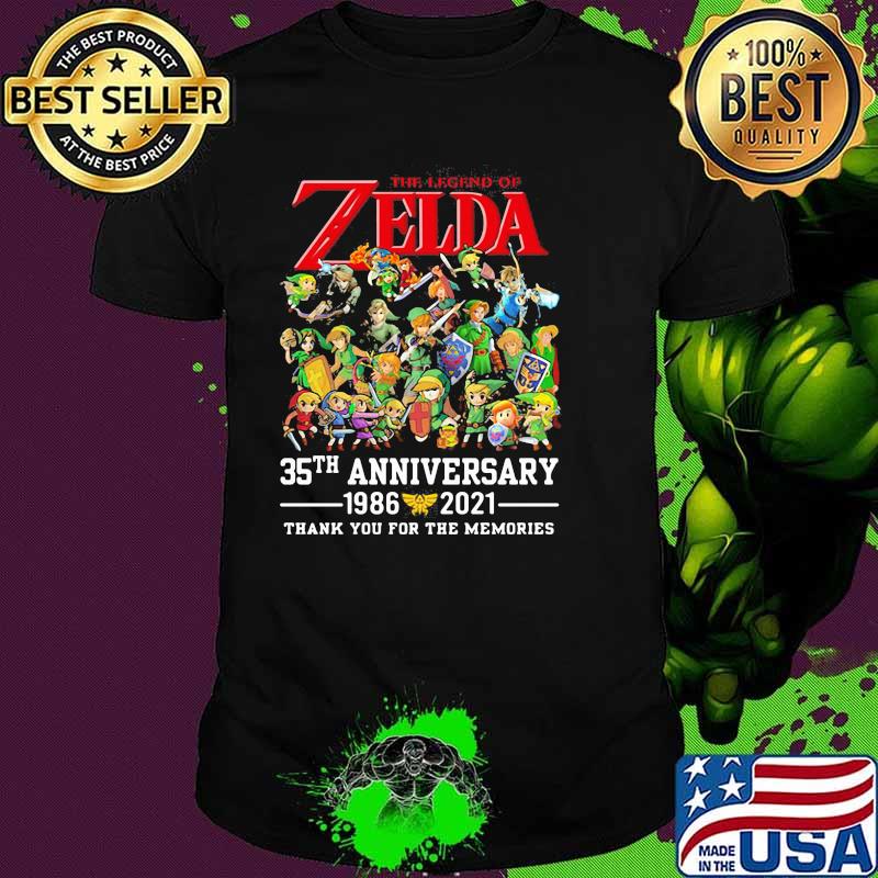 The Zelda 35th Anniversary 1986 2021 Thank You For The Memories Shirt The Zelda 35th Anniversary 1986 2021 Thank You For The Memories Shirt