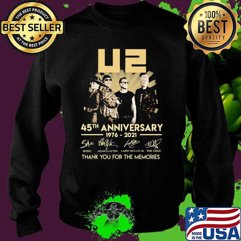 U2 45th Anniversary 1976 2021 Thank You For The Memories Signature Shirt Sweater U2 45th Anniversary 1976 2021 Thank You For The Memories Signature Shirt Sweater