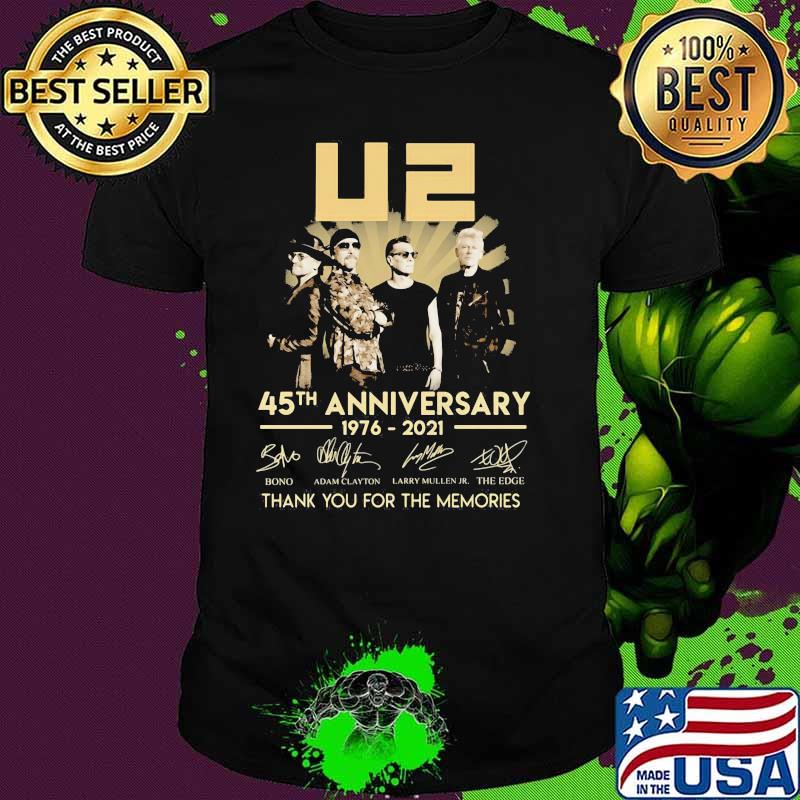 U2 45th Anniversary 1976 2021 Thank You For The Memories Signature Shirt U2 45th Anniversary 1976 2021 Thank You For The Memories Signature Shirt