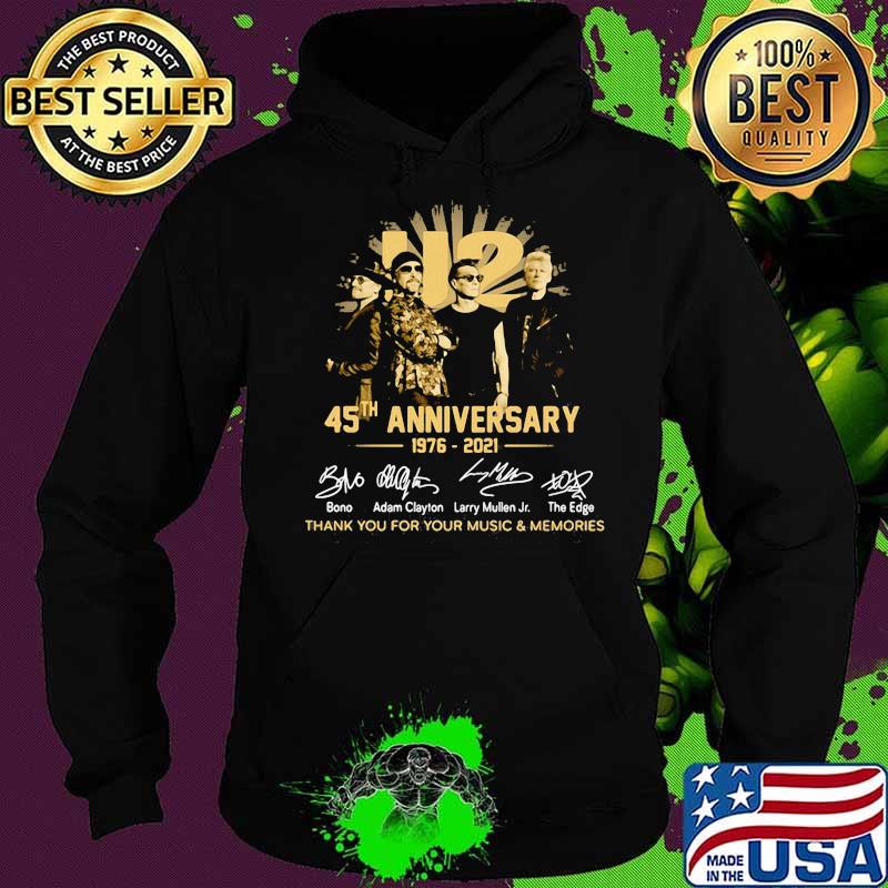 U2 45th Anniversary 1976 2021 Thank You For Your Music And Memories Signature Shirt Hoodie U2 45th Anniversary 1976 2021 Thank You For Your Music And Memories Signature Shirt Hoodie