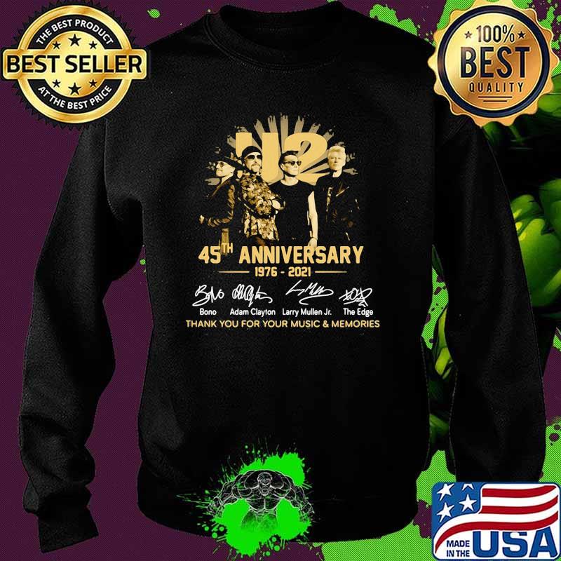 U2 45th Anniversary 1976 2021 Thank You For Your Music And Memories Signature Shirt Sweater U2 45th Anniversary 1976 2021 Thank You For Your Music And Memories Signature Shirt Sweater
