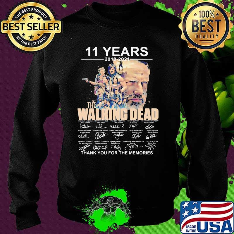 11 Years 2010 2021 The Walking Dead Thank You For The Memories Signature Shirt Sweater 11 Years 2010 2021 The Walking Dead Thank You For The Memories Signature Shirt Sweater