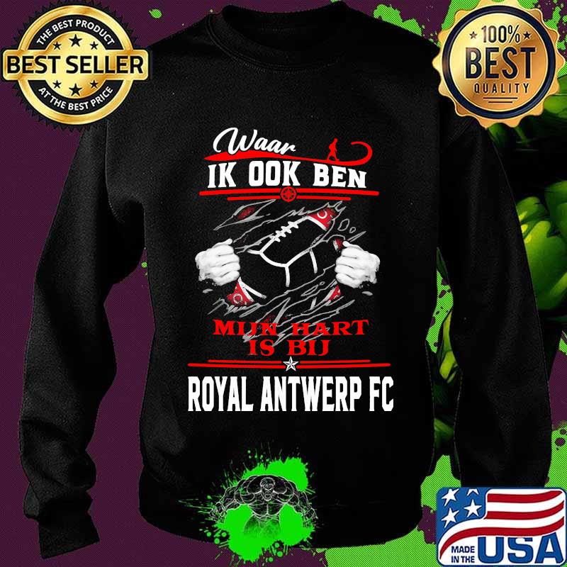 Waar Ik ook Ben Hart Is Bu Royal Antwerp Fc Football Sweater Waar Ik ook Ben Hart Is Bu Royal Antwerp Fc Football Sweater